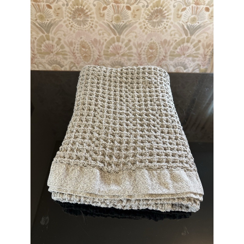 ONSEN 100% Supima Cotton Waffle Bath Towel Grey 31x54